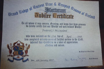 Platinum Jubilee Certificate