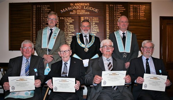 PGM J Woods with the recipients of the certs